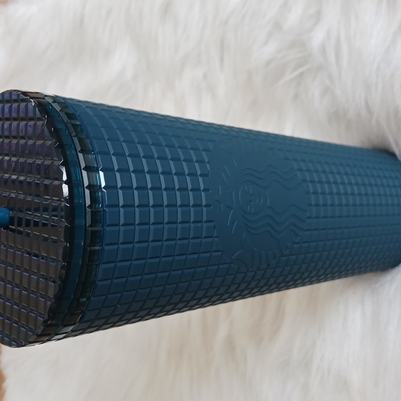 Starbucks Blue Matte Grid Cold Cup Tumbler - Picture 2 of 6